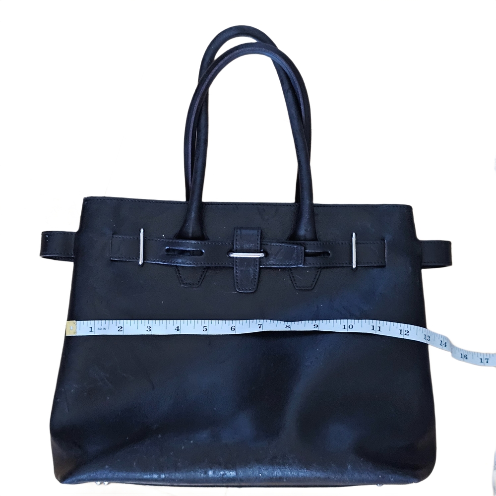 Furla Black Leather Tote – Distressed & Still Stunning - Picture 4 of 16